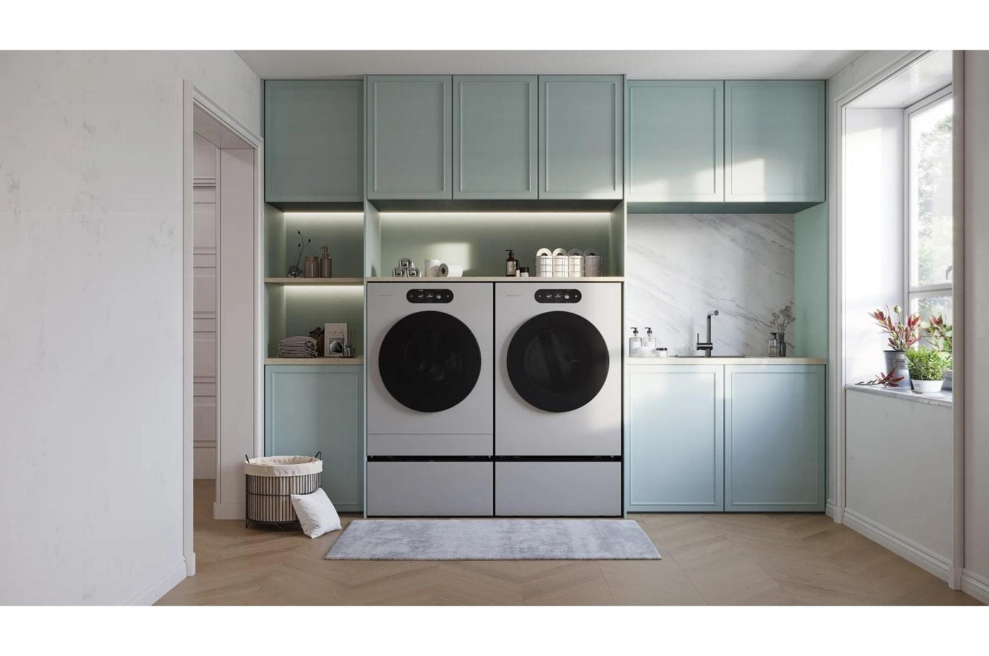 LG SIGNATURE 5.8 cu. ft. Mega Capacity Smart Front Load Washer with Built-In Intelligence, TurboWash® 360(degree), ezDispense® and Touch LCD Control