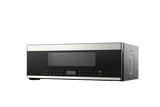 Low-Profile 30" Over-The-Range Microwave Oven in Black Glass with Stainless Steel Trim