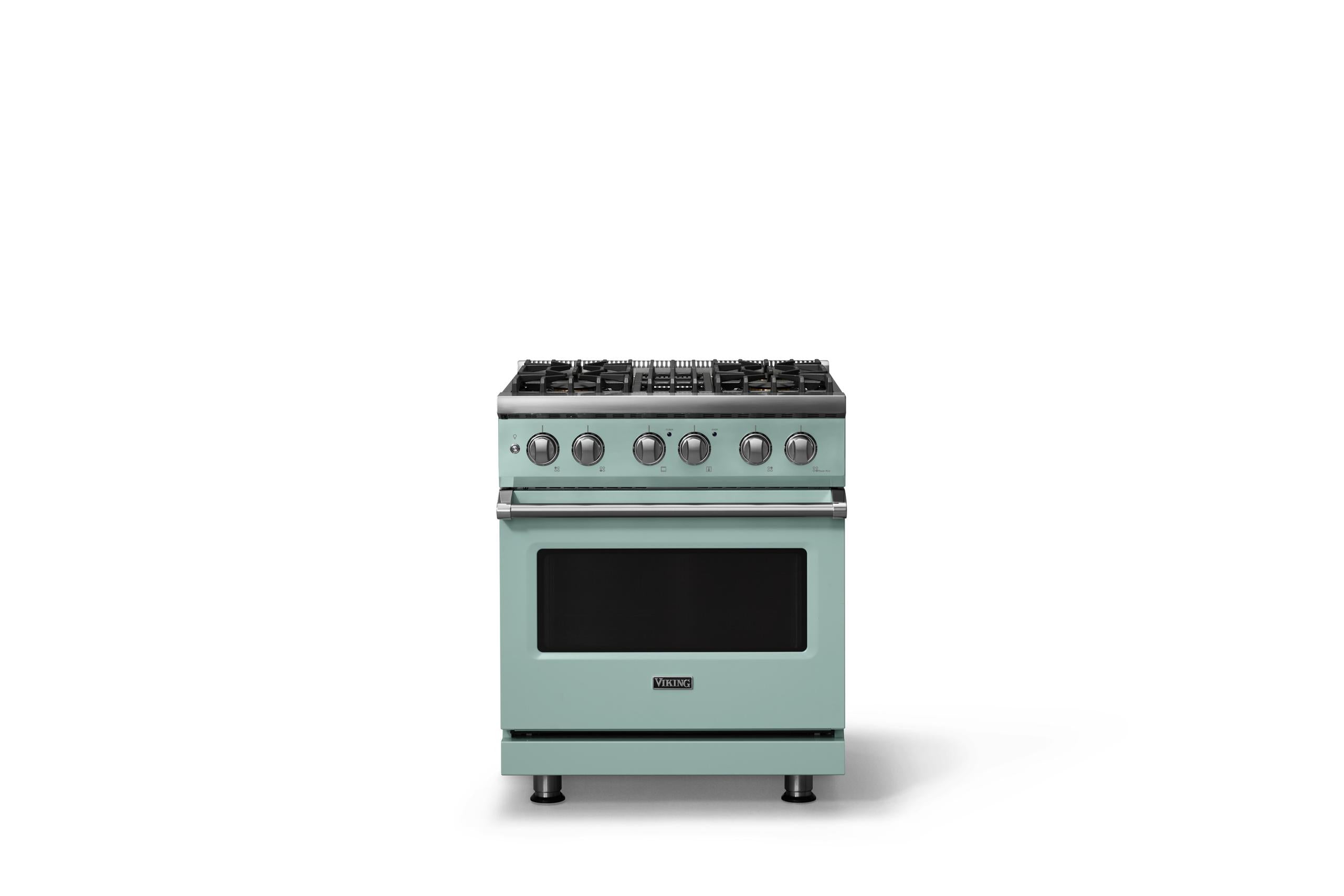 30"W. Dual Fuel Range (Finish: Splash, Trim: Polished Chrome, Fuel: Propane)
