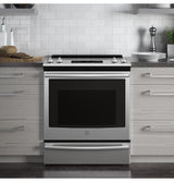 GE® 30" Slide-In Electric Convection Range