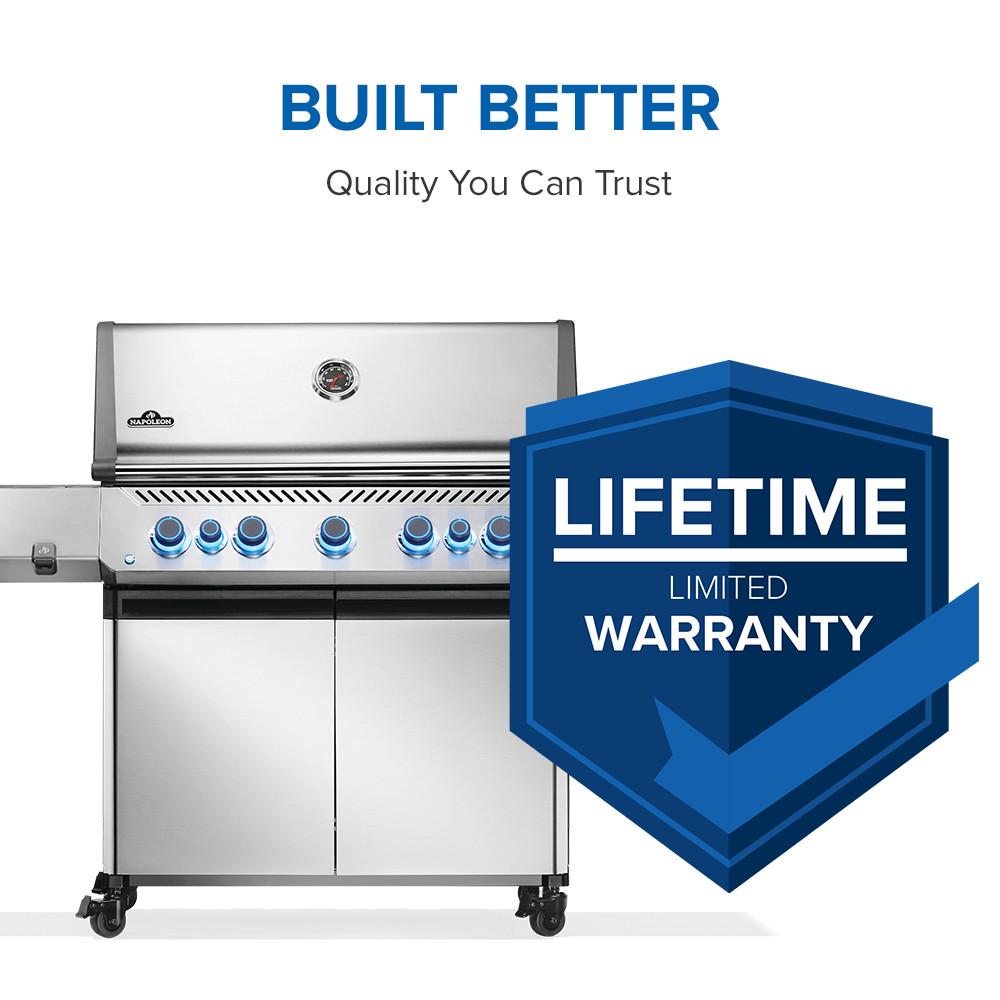 Prestige 665 RSIB with Infrared Side and Rear Burner , Natural Gas, Stainless Steel