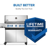 Prestige 665 RSIB with Infrared Side and Rear Burner , Natural Gas, Stainless Steel