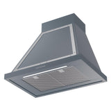 ILVE UANB30BGC Nostalgie Noblesse 30 inch Range Hood (Blue Grey, Chrome)