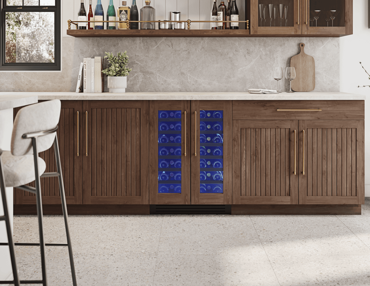 Presrv Wine Cooler, 24in UC, Panel Ready, French Door