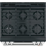 Café™ 30" Smart Slide-In, Front-Control, Gas Double-Oven Range with Convection