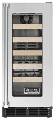 15" Undercounter Wine Cellar VWCI, Clear Glass, Right Hinge/Left Handle