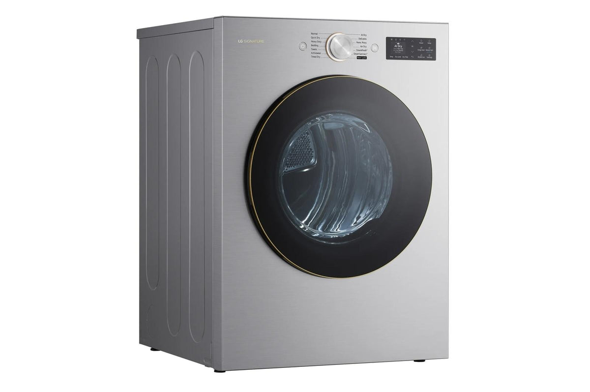 LG SIGNATURE 9.0 cu. ft. Mega Capacity Smart Front Load Electric Dryer with TurboSteam®, Built-In Intelligence and Hybrid Electronic Controls with LCD Display