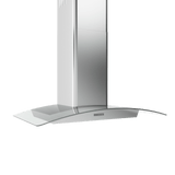 Brisas Curved Glass Chim. Wall, 30" G, 600 CFM, ACT, LED