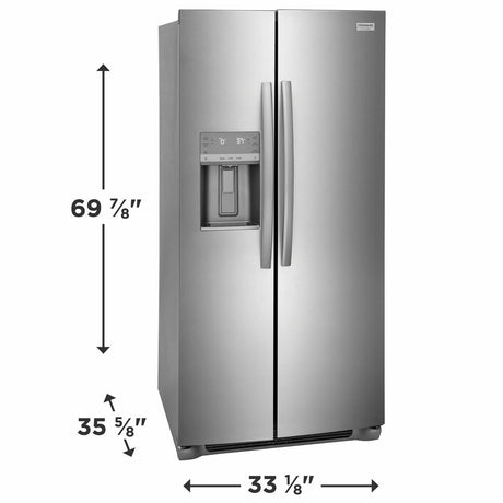 22 Cu. Ft. 33" Standard Depth Side by Side Refrigerator