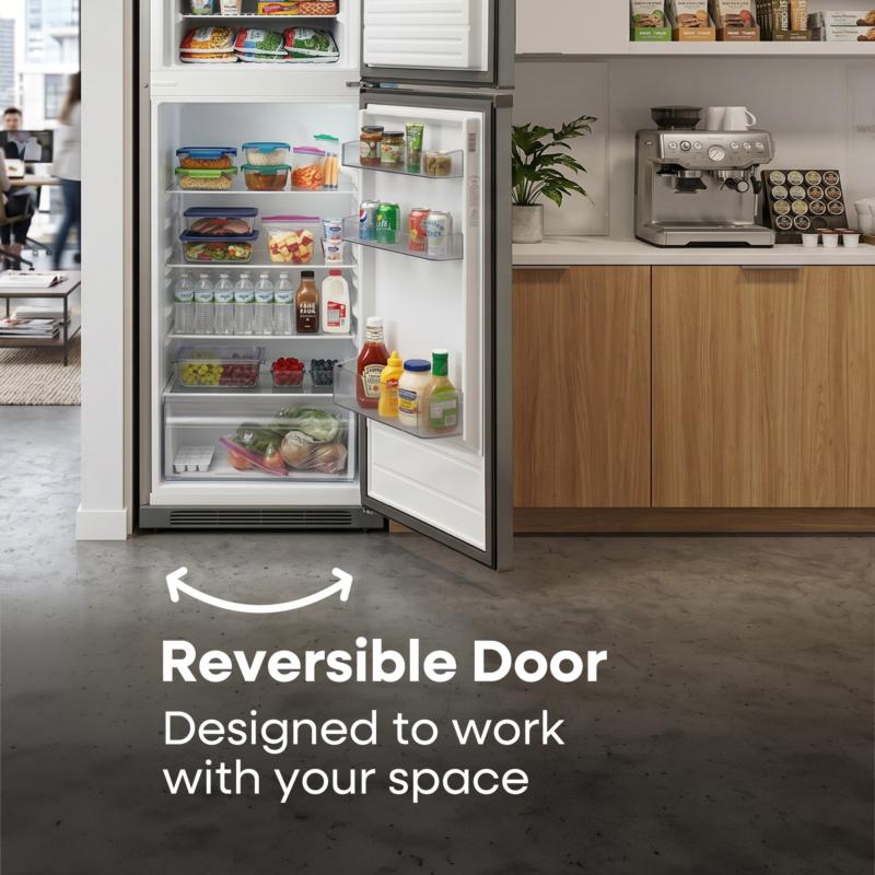Element 21.3 in. 7.4 cu. ft. Compact Top Freezer Refrigerator - Stainless Steel