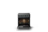 30"W. Induction Range (Finish: Cast Black, Trim: Polished Chrome)