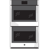 GE Profile™ 30" Smart Built-In Convection Double Wall Oven with Left-Hand Side-Swing Doors