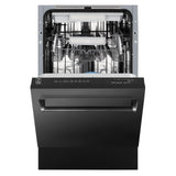 ZLINE 18" Tallac Series 3rd Rack Top Control Dishwasher with Traditional Handle, 51dBa [Color: Black Stainless Steel]