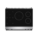 36 Inch Professional Induction Range With Tilt Panel Touch Control In Stainless Steel and Black  Gordon Ramsay Series