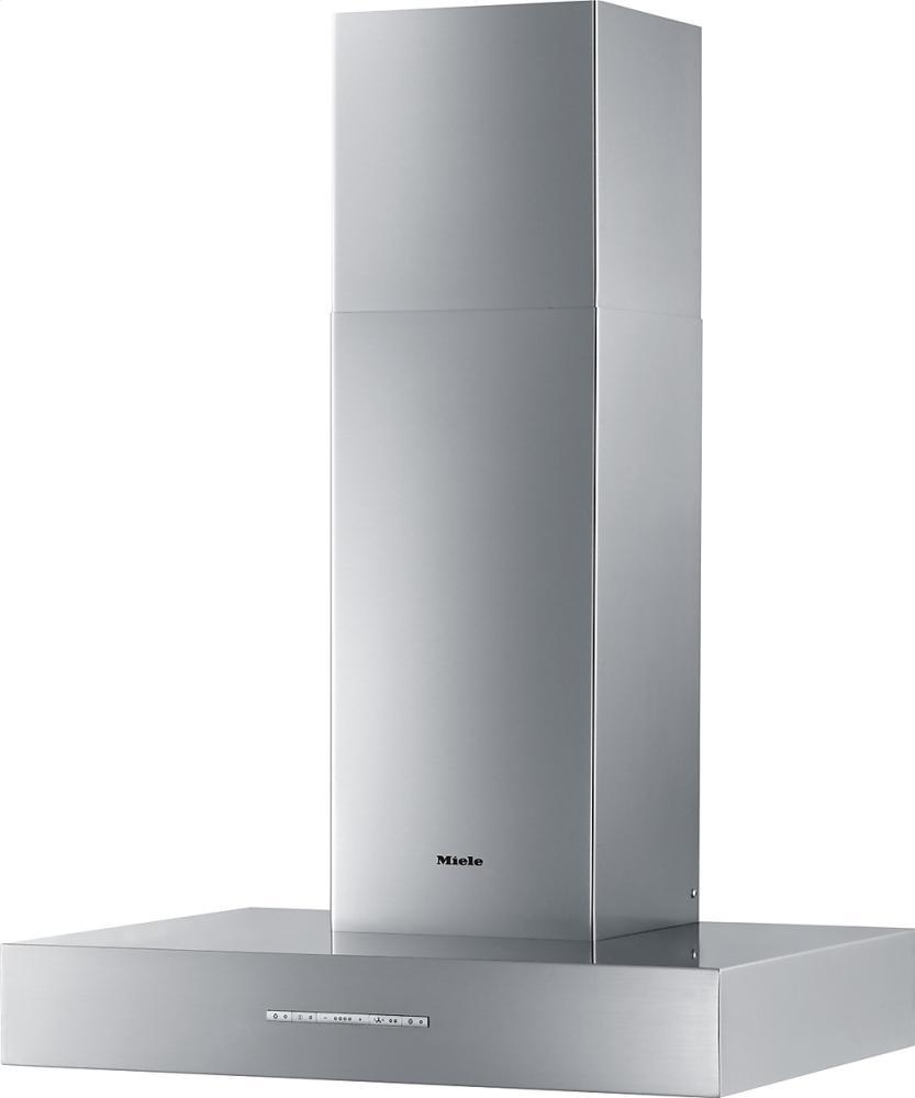 DA 5381 W Puristic Arca AM Wall ventilation hood with dimmable halogen lighting and light-touch switches for easy operation.