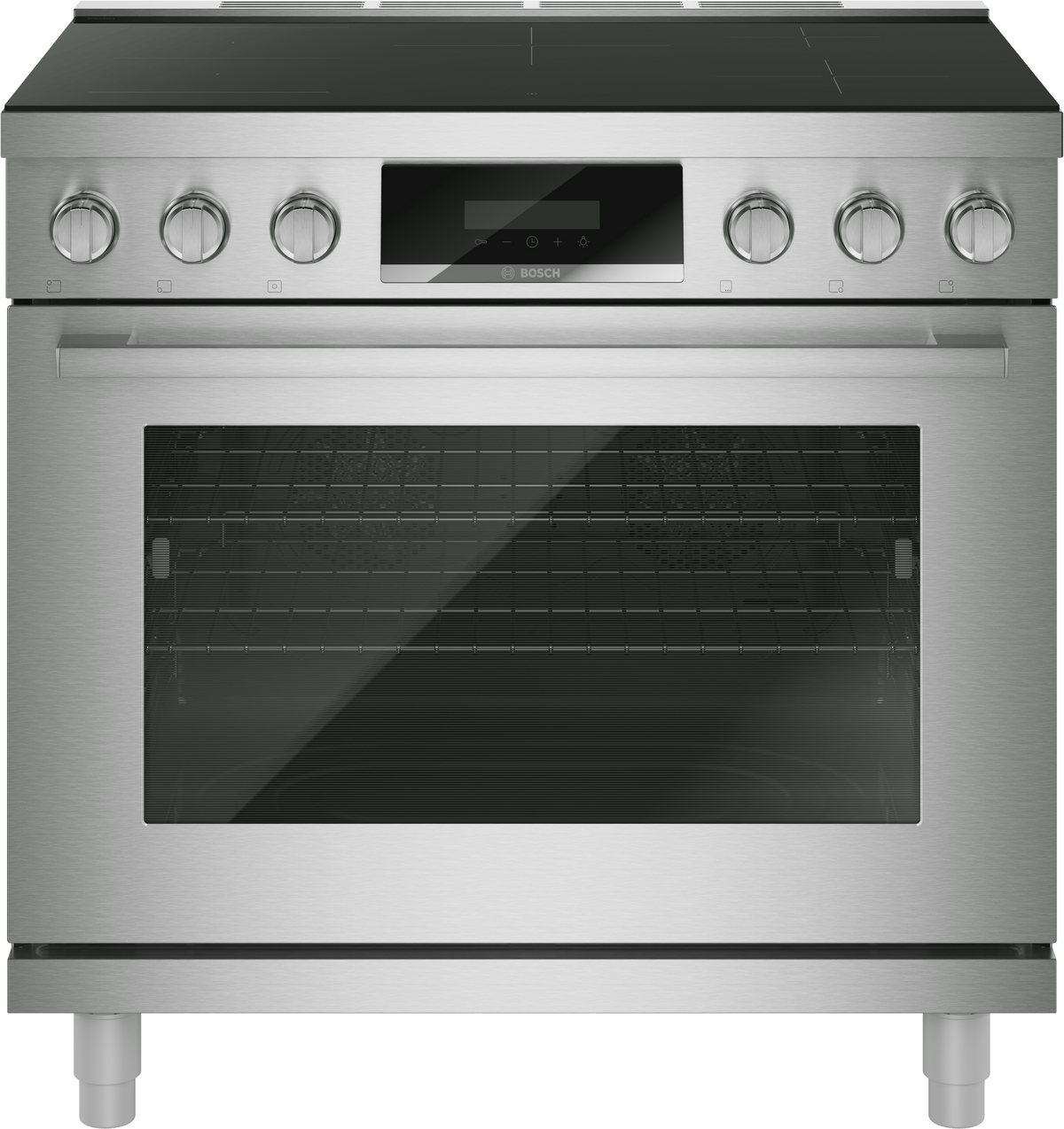 800 Series, Induction freestanding range cooker, 36'', Stainless steel