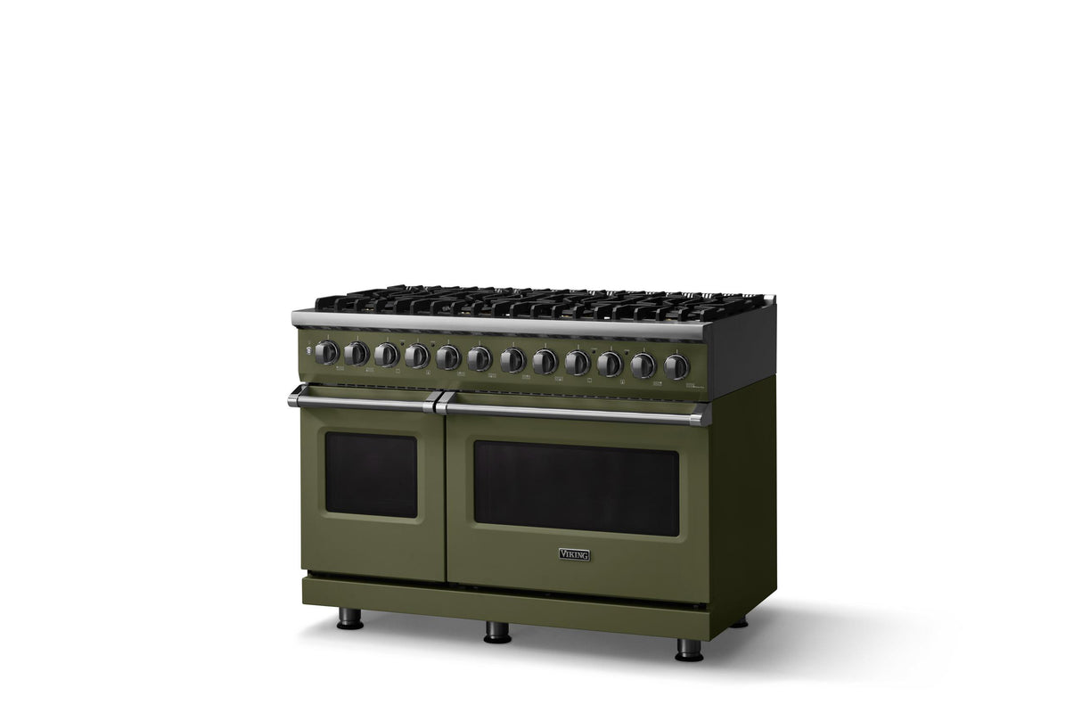 48"W. Dual Fuel Range (Burner: 8b, Finish: Martini, Trim: Polished Chrome, Fuel: Natural Gas)