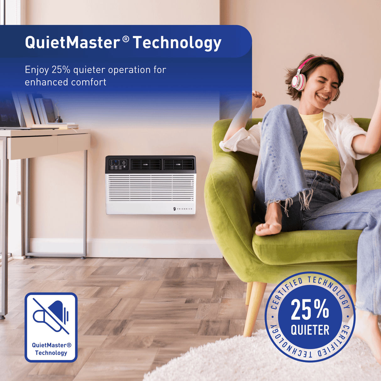 Friedrich Chill Premier 8,000 BTU 115V Smart Window/Wall Air Conditioner - Cool Only