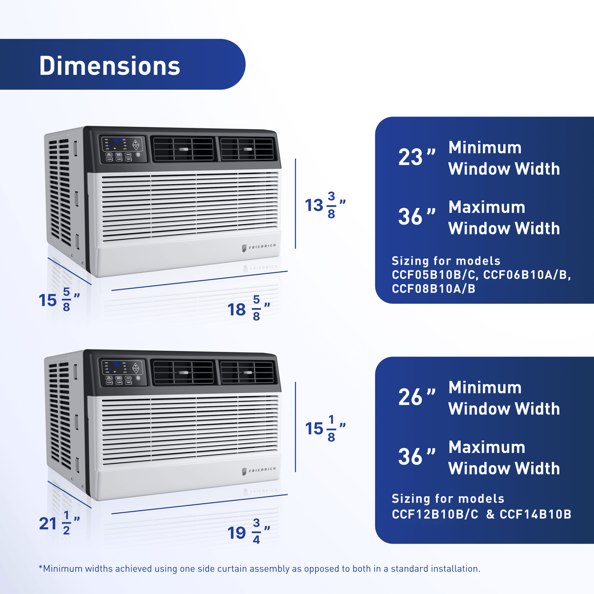 Friedrich Chill Premier 10,000 BTU 115V Smart Window Air Conditioner - Cool Only