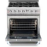 36" Gas Self Clean Range w/ Rorisserie in Oven, 6 Burners