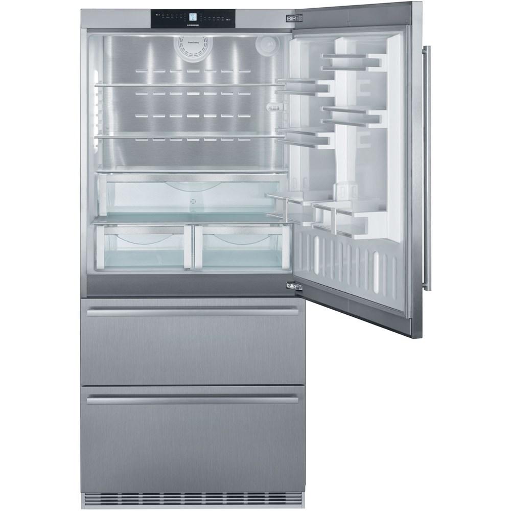 Freestanding Refrig/Freezer 36", Large Door, NOT Reversible, Right Hinge