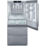 Freestanding Refrig/Freezer 36", Large Door, NOT Reversible, Right Hinge
