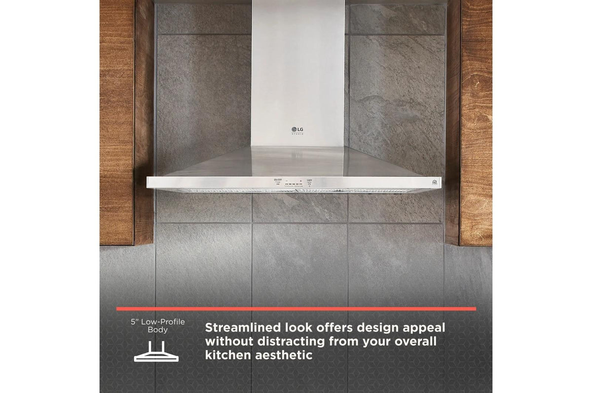 30" LG STUDIO Wall Mount Range Chimney Hood - Essence White