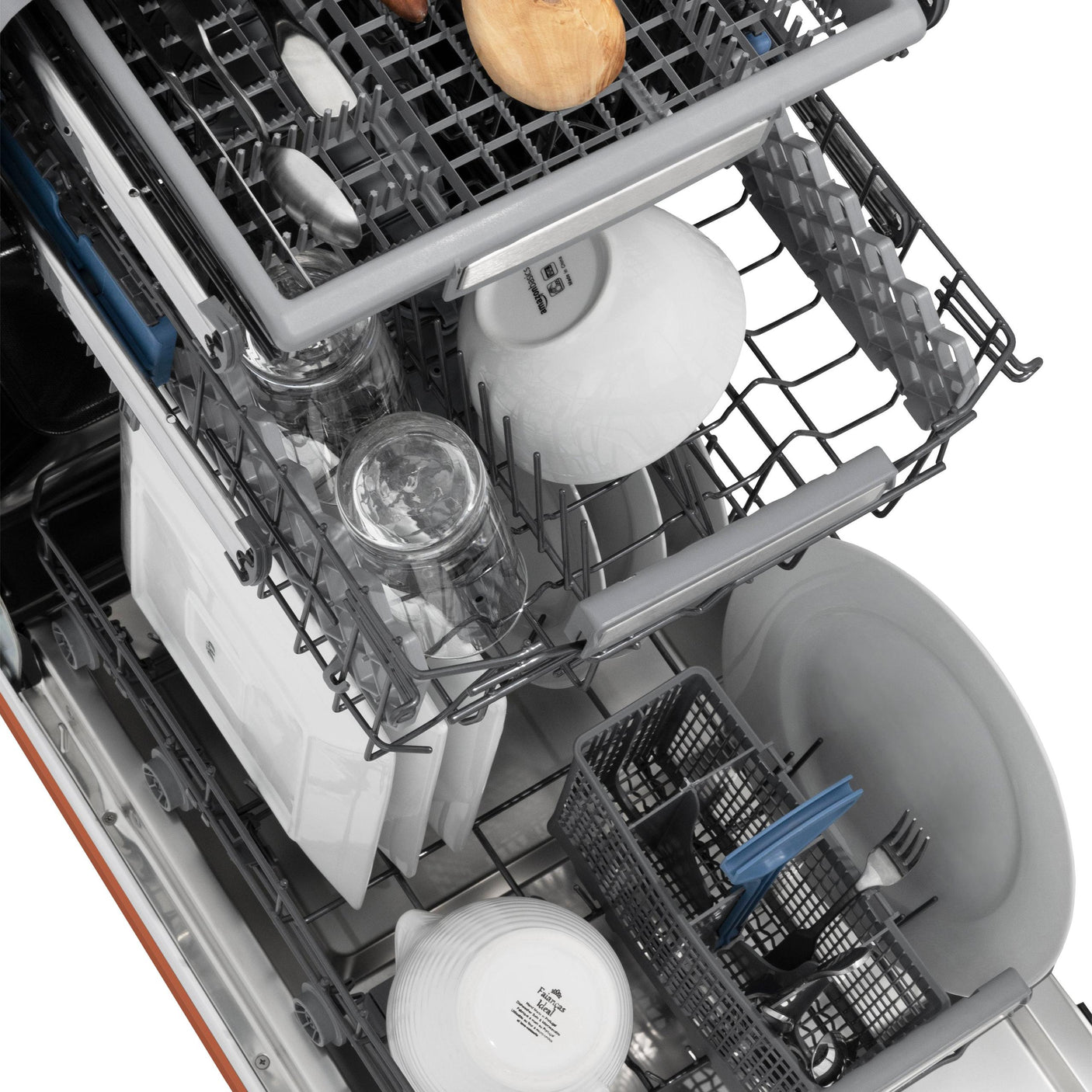 ZLINE 18" Tallac Series 3rd Rack Top Control Dishwasher with Traditional Handle, 51dBa [Color: Copper]