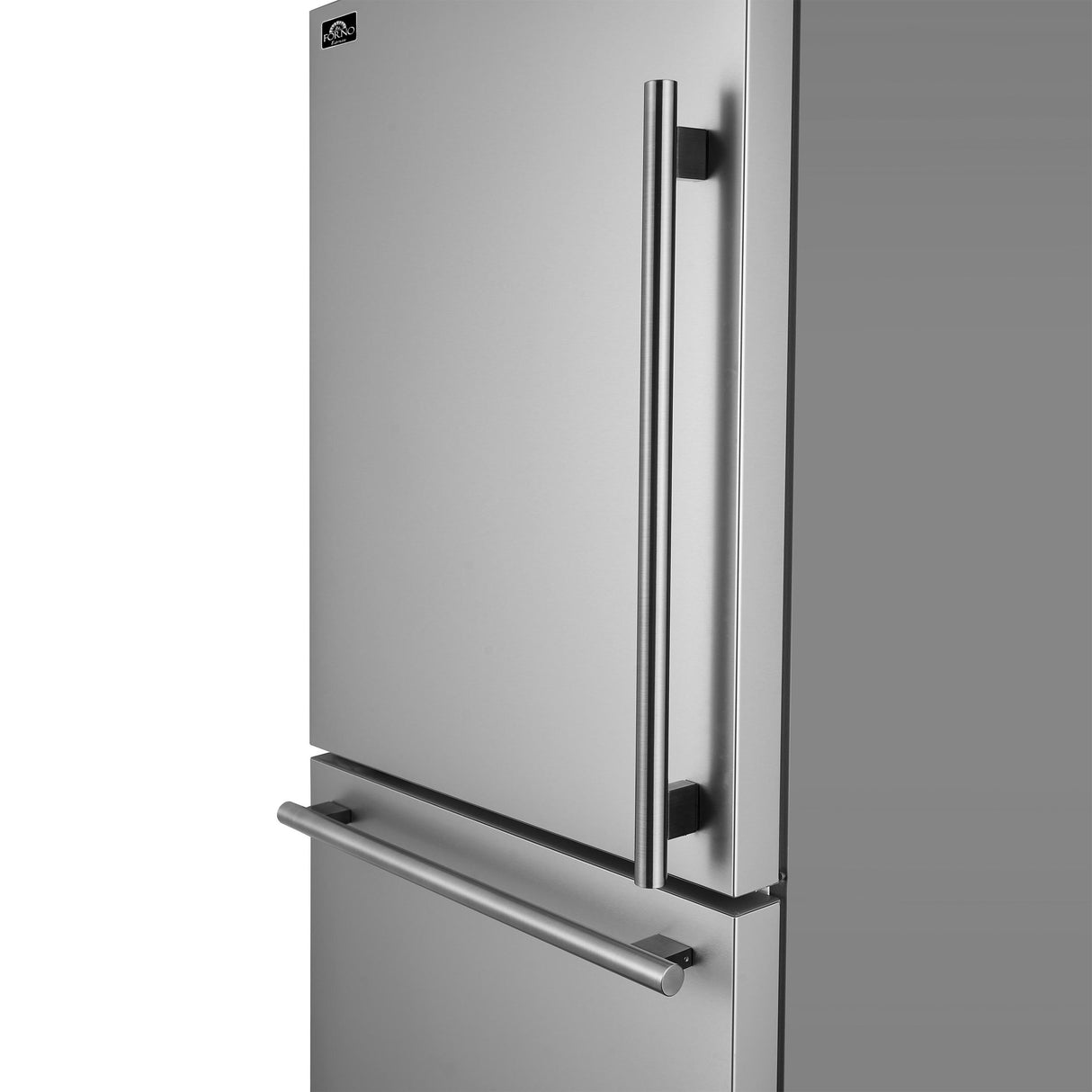 Forno Milano Espresso 31-Inch Stainless Steel Bottom Freezer Refrigerator, 17.2 cu.ft., Built-In Ice Maker, ENERGY STAR