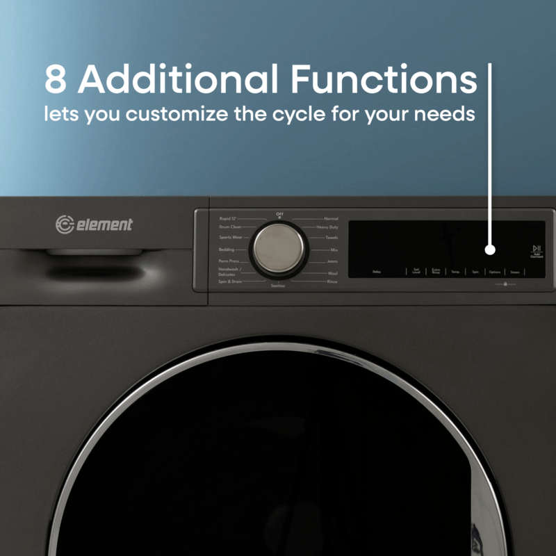 Element 24-inch 2.2 cu. ft. Front Load Washer - Gray, ENERGY STAR (ECW2224EGG)