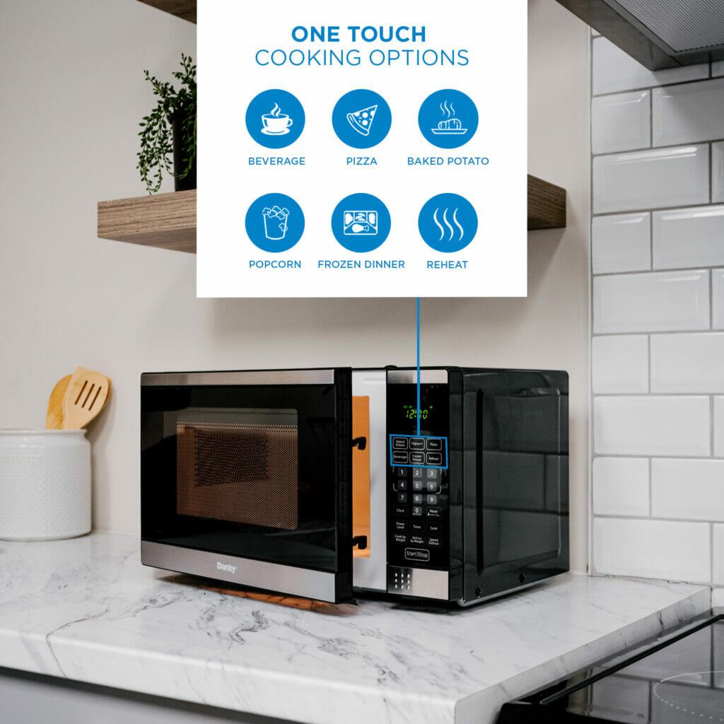 Danby Designer 0.7 cu. ft. Space Saving Under the Cupboard Microwave in Stainless Steel