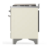 ILVE UMD40FNR3AWCLP Majestic III 40 inch Dual Fuel Range with 6 Burners and Griddle, Dual Function Burner up to 25,000 BTU (Liquid Propane, Triple Glass Door, Antique White, Chrome)