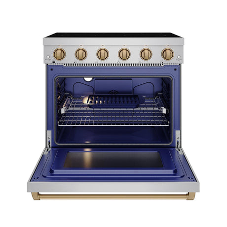 36 Inch Professional Electric Range In Stainless Steel/bronze  Gordon Ramsay Series