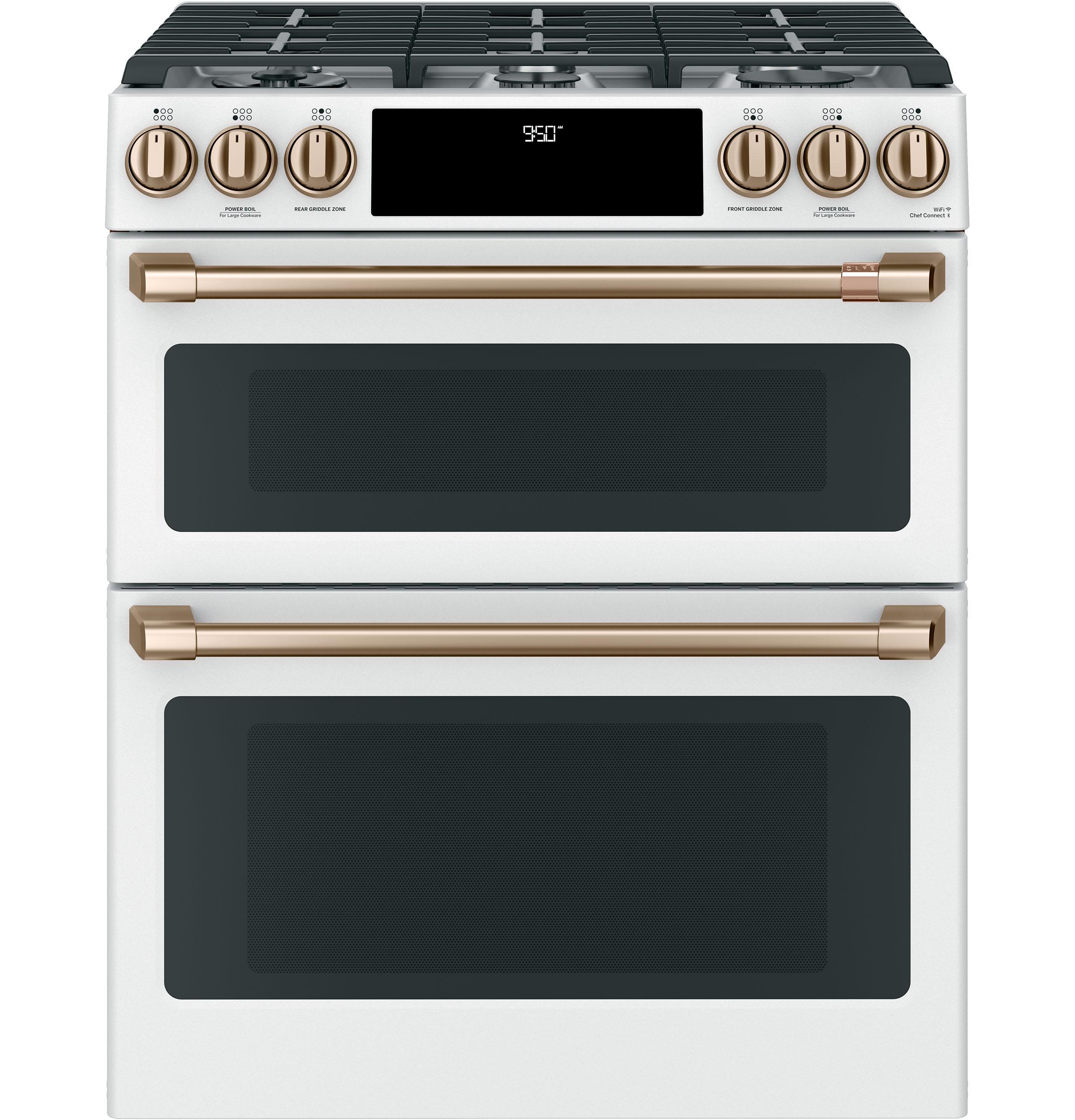 Café™ 30" Smart Slide-In, Front-Control, Dual-Fuel, Double-Oven Range with Convection