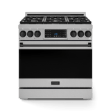 36 Inch Professional Lp Range With Tilt Panel Touch Control In Stainless Steel/black  Gordon Ramsay Series