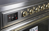 Majestic II 36 Inch Electric Freestanding Range in Stainless Steel with Brass Trim