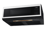 1.1 cu. ft. Bespoke Smart SLIM Over-the-Range Microwave with 400 CFM Hood Ventilation, Wi-Fi & Voice Control in White Glass