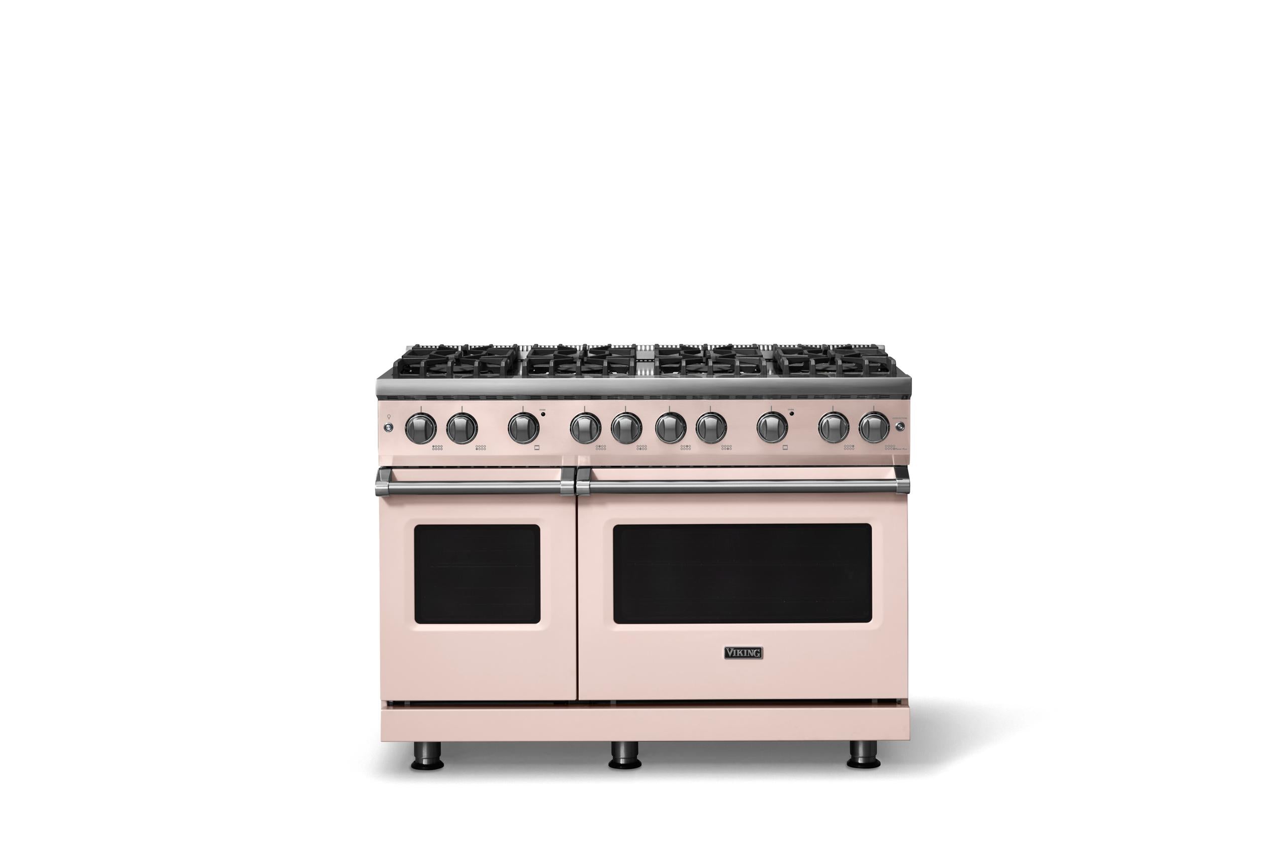 48"W. Sealed Burner Gas Range (Burner: 8b, Finish: Blush, Trim: Polished Chrome, Fuel: Natural Gas)