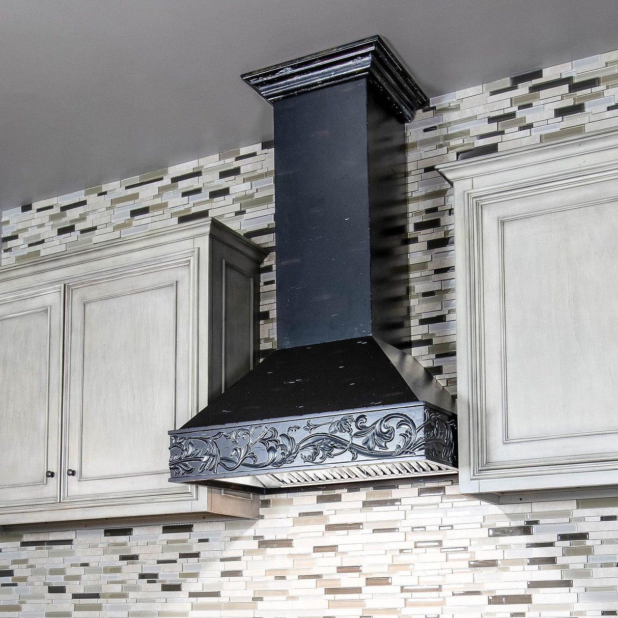 ZLINE 30" Wooden Wall Mount Range Hood in Antigua - Includes Remote Motor