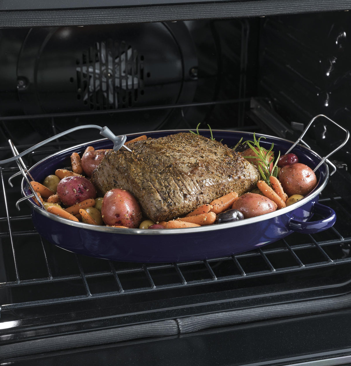 GE Cafe™ Series 30" Slide-In Front Control Dual-Fuel Range with Warming Drawer
