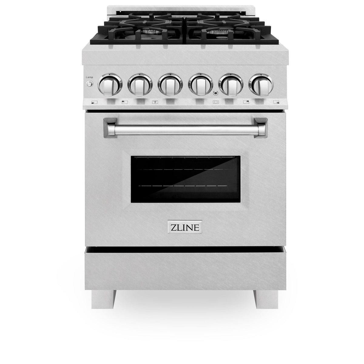ZLINE 24 in. 2.8 cu. ft. Electric Oven and Gas Cooktop Dual Fuel Range with Griddle in Fingerprint Resistant Stainless (RAS-SN-GR-24)