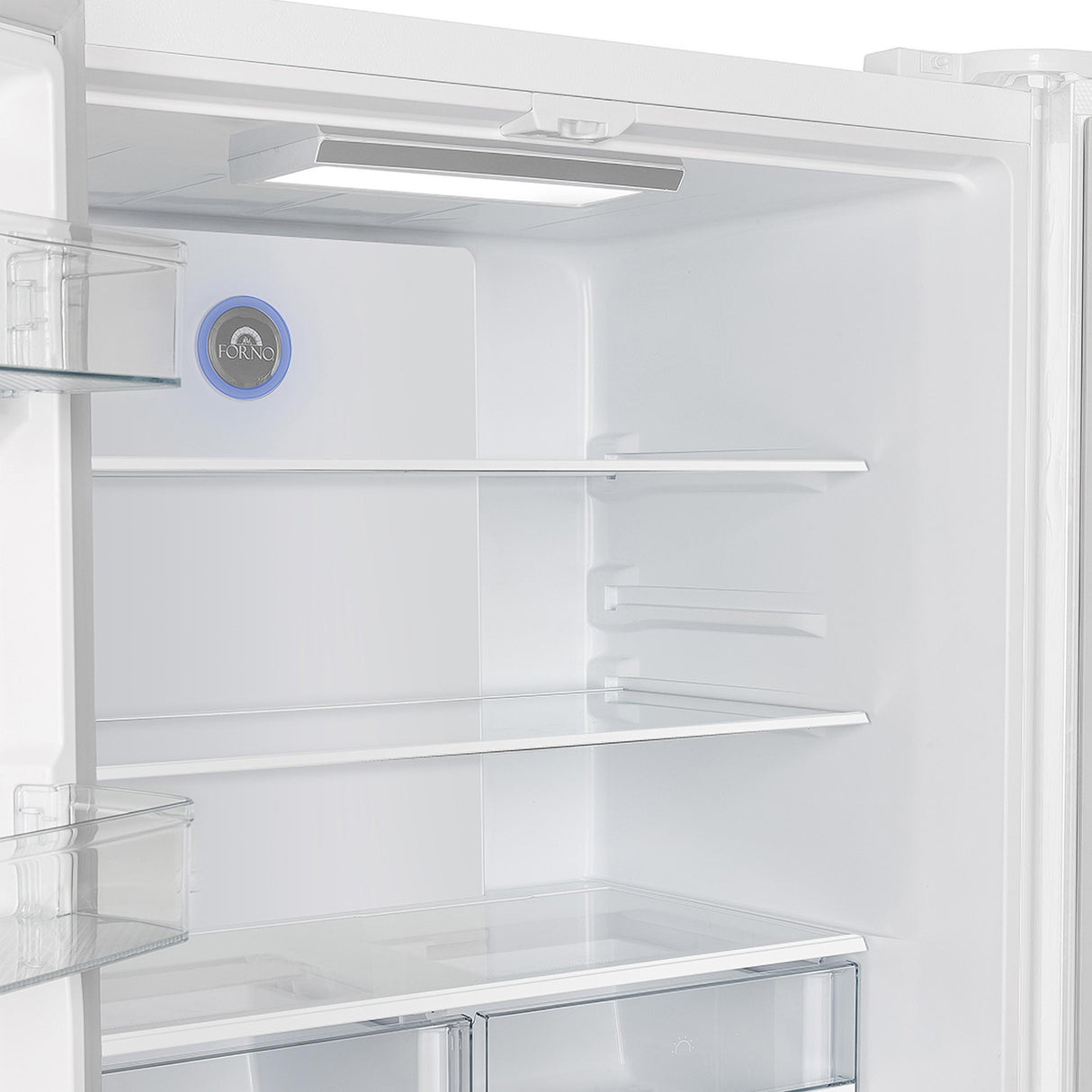 Forno Moena Espresso 36-Inch White French Door Refrigerator, 19.2 Cu. Ft., Frost-Free, Automatic Ice Maker, ENERGY STAR Certified