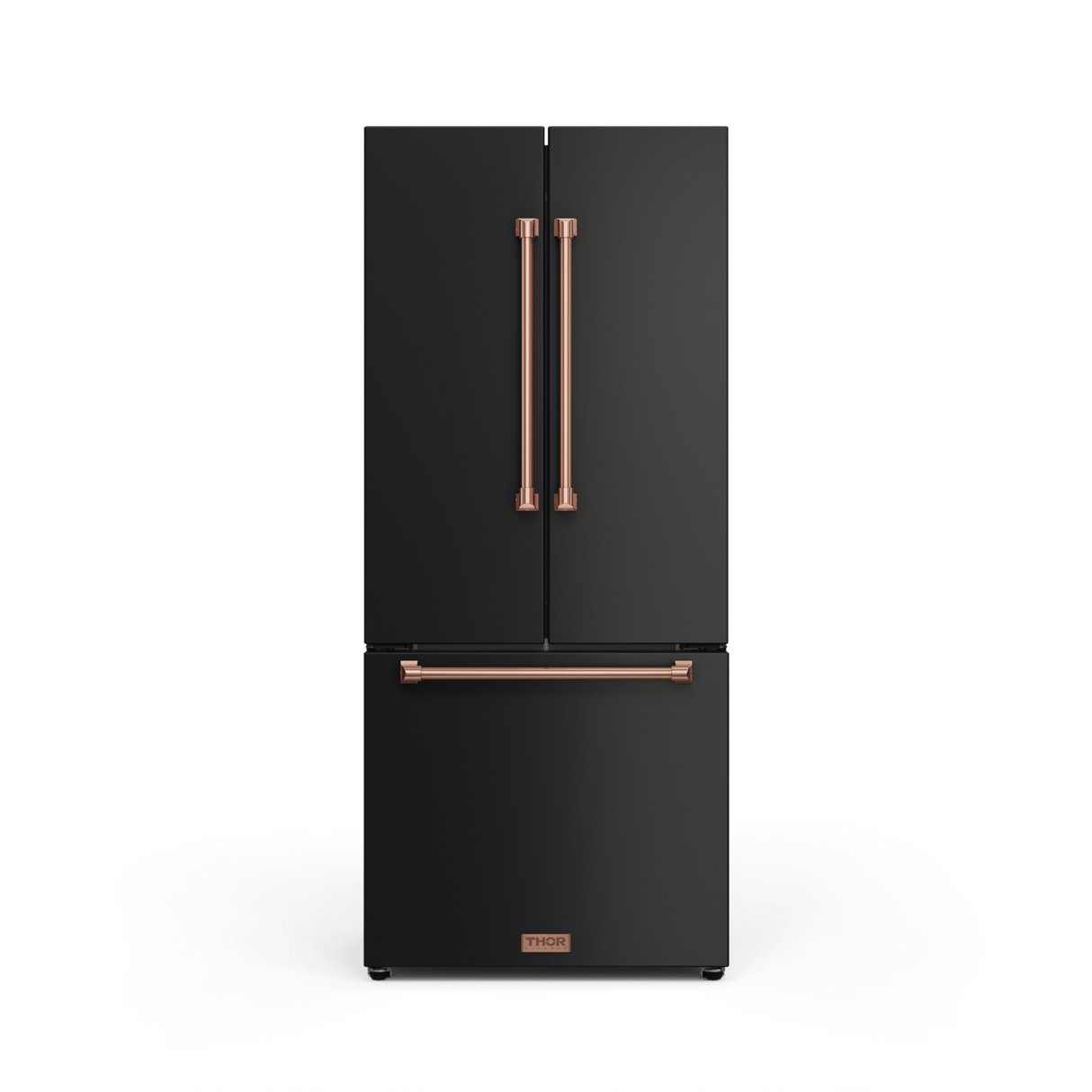 30 Inch 17.5 Cu Ft French Door Counter Depth Refrigerator With Ice Maker In Black/rose Gold  Gordon Ramsay Series