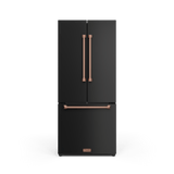 30 Inch 17.5 Cu Ft French Door Counter Depth Refrigerator With Ice Maker In Black/rose Gold  Gordon Ramsay Series