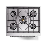 ILVE UN30QNMPEGC Nostalgie II Noblesse 30 inch Dual Fuel Range (Natural Gas, Solid Door, Emerald Green, Chrome)