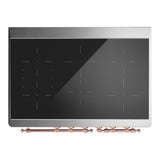 ILVE UMDIB40NR3EGP Majestic III 40 inch Induction Range with 6 Elements, 3.82 cu. ft. Total Oven Capacity (Triple Glass Door, Emerald Green, Copper)