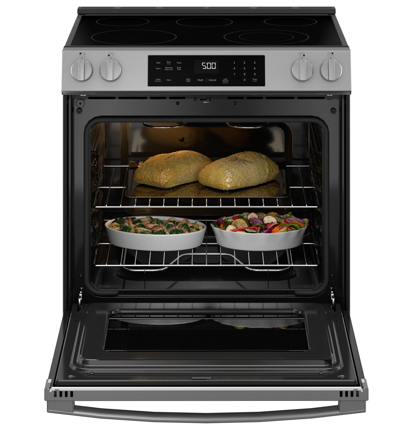GE® ENERGY STAR® 30" Slide-In Electric Range with Crisp Mode