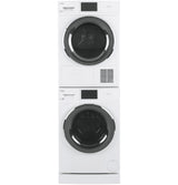 Haier ENERGY STAR® 4.1 cu.ft. Capacity Smart 24" Ventless Condenser Frontload Electric Dryer with Stainless Steel Basket