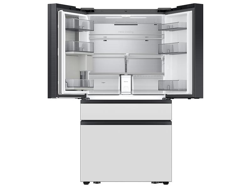 Bespoke 29 cu. ft. 4-Door French Door Refrigerator with AI Family Hub™+ & AI Vision Inside™ in White Glass