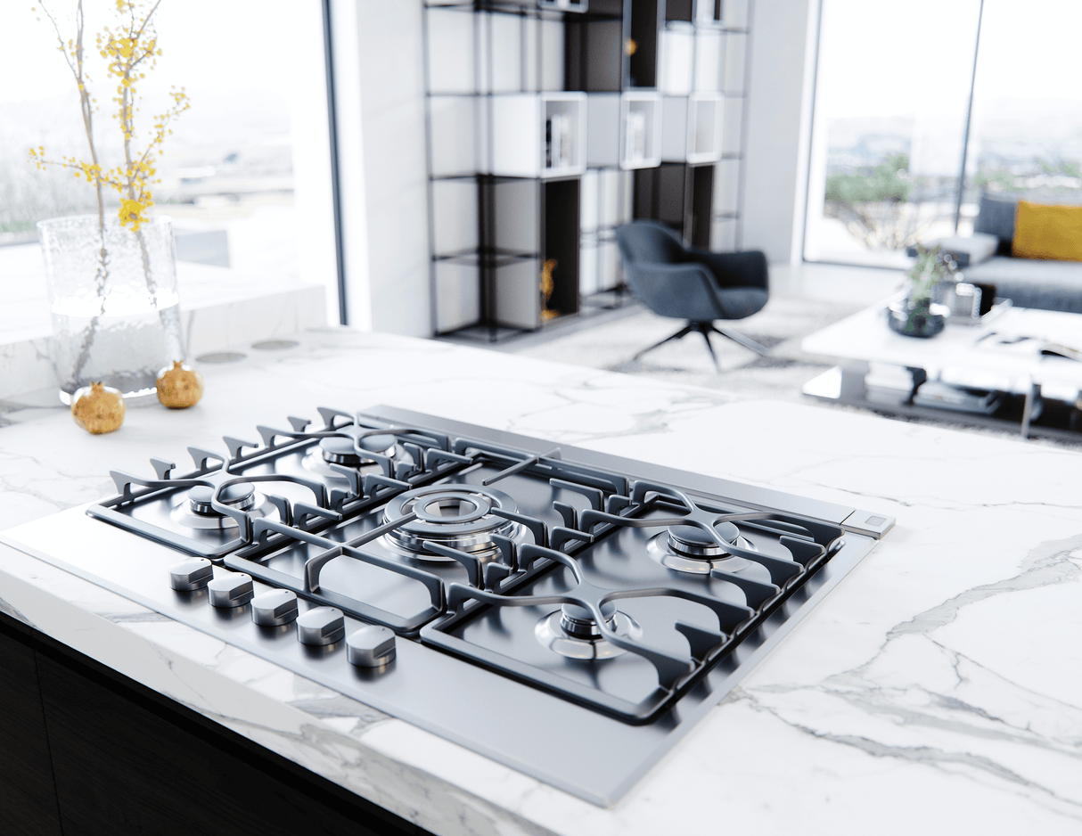 Lift Downdraft, 18" rise, 36" width, Stainless Steel